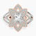 Pre-Designed 10kt Rose Gold Indigo Vintage Lab Diamond Ring