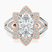 Indigo Vintage Lab Diamond Engagement Ring in 14ct Rose Gold
