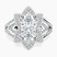 Indigo Vintage Lab Diamond Engagement Ring in 9ct White Gold