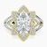 Indigo Vintage Lab Diamond Engagement Ring in 18ct Yellow Gold