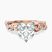 Pre-Designed 9ct Rose Gold Catrina Cutwork Lab Diamond Ring