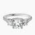Tiara Three stone Lab Diamond Engagement Ring in Platinum
