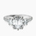 Tiara Three stone Lab Diamond Engagement Ring in Platinum
