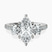 Tiara Three stone Lab Diamond Engagement Ring in Platinum