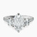 Tiara Three stone Lab Diamond Engagement Ring in Platinum