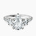 Tiara Three stone Lab Diamond Engagement Ring in Platinum