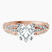 Vintage Willow Lab Diamond Engagement Ring in 18kt Rose Gold