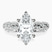 Vintage Willow Lab Diamond Engagement Ring in 10kt White Gold