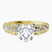 Vintage Willow Lab Diamond Engagement Ring in 18kt Yellow Gold