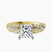 Vintage Willow Lab Diamond Engagement Ring in 18kt Yellow Gold