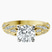 Vintage Willow Lab Diamond Engagement Ring in 14kt Yellow Gold