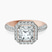 Kathrine Halo Lab Diamond Engagement Ring in 18kt Rose Gold