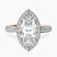 Kathrine Halo Lab Diamond Engagement Ring in 18kt Rose Gold