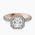 Pre-Designed 18kt Rose Gold Kathrine Halo Lab Diamond Ring