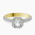 Pre-Designed 18kt Yellow Gold Kathrine Halo Lab Diamond Ring