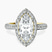 Kathrine Halo Lab Diamond Engagement Ring in 10kt Yellow Gold