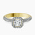 Pre-Designed 18kt Yellow Gold Kathrine Halo Lab Diamond Ring