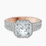 Luna Split Shank Halo Lab Diamond Engagement Ring in 9ct Rose Gold