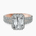 Luna Split Shank Halo Lab Diamond Engagement Ring in 9ct Rose Gold