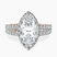 Luna Split Shank Halo Lab Diamond Engagement Ring in 9ct Rose Gold