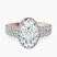 Luna Split Shank Halo Lab Diamond Engagement Ring in 9ct Rose Gold