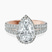 Luna Split Shank Halo Lab Diamond Engagement Ring in 9ct Rose Gold