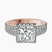 Luna Split Shank Halo Lab Diamond Engagement Ring in 9ct Rose Gold