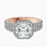 Luna Split Shank Halo Lab Diamond Engagement Ring in 9ct Rose Gold