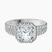 Luna Split Shank Halo Lab Diamond Engagement Ring in 9ct White Gold