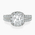 Luna Split Shank Halo Lab Diamond Engagement Ring in 9ct White Gold