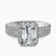 Luna Split Shank Halo Lab Diamond Engagement Ring in 9ct White Gold