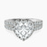 Luna Split Shank Halo Lab Diamond Engagement Ring in 9ct White Gold
