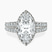 Luna Split Shank Halo Lab Diamond Engagement Ring in 9ct White Gold