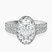 Luna Split Shank Halo Lab Diamond Engagement Ring in 9ct White Gold