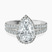 Luna Split Shank Halo Lab Diamond Engagement Ring in 9ct White Gold