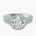 Luna Split Shank Halo Lab Diamond Engagement Ring in 9ct White Gold