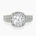 Luna Split Shank Halo Lab Diamond Engagement Ring in 14ct Yellow Gold