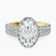 Luna Split Shank Halo Lab Diamond Engagement Ring in 18ct Yellow Gold