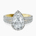 Luna Split Shank Halo Lab Diamond Engagement Ring in 9ct Yellow Gold