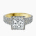 Luna Split Shank Halo Lab Diamond Engagement Ring in 14ct Yellow Gold