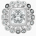 Bloom Vintage Halo Lab Diamond Engagement Ring in 18kt White Gold
