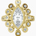 Bloom Vintage Halo Lab Diamond Engagement Ring in 10kt Yellow Gold