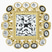 Bloom Vintage Halo Lab Diamond Engagement Ring in 14kt Yellow Gold