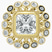 Bloom Vintage Halo Lab Diamond Engagement Ring in 14kt Yellow Gold