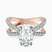 Dakota Criss Cross Lab Diamond Engagement Ring in 9ct Rose Gold