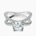Dakota Criss Cross Lab Diamond Engagement Ring in Platinum