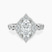 Pre-Designed 9ct White Gold Melody Vintage Halo Lab Diamond Ring