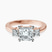 Pre-Designed 14kt Rose Gold Meghan Markle Three stone Lab Diamond Ring