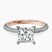 Grace Micro pavé Eternity Lab Diamond Engagement Ring in 10kt Rose Gold