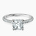 Grace Micro pavé Eternity Lab Diamond Engagement Ring in 10kt White Gold